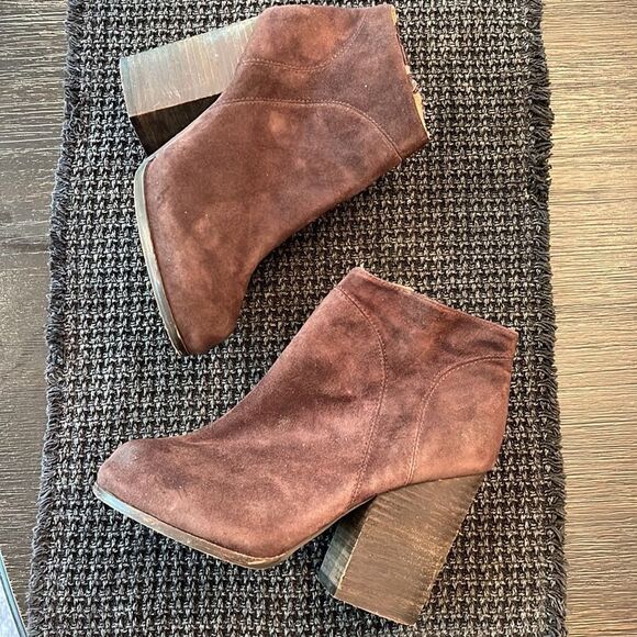 Jeffrey Campbell Hanger Brown Leather Ankle Boots size 7 - Picture 1 of 11